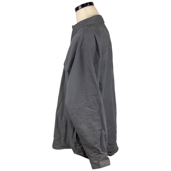 Wrangler Rugged Wear Gray Button-Up Shirt XL 100% Cotton Long Sleeve Mens Casual - Picture 2 of 14